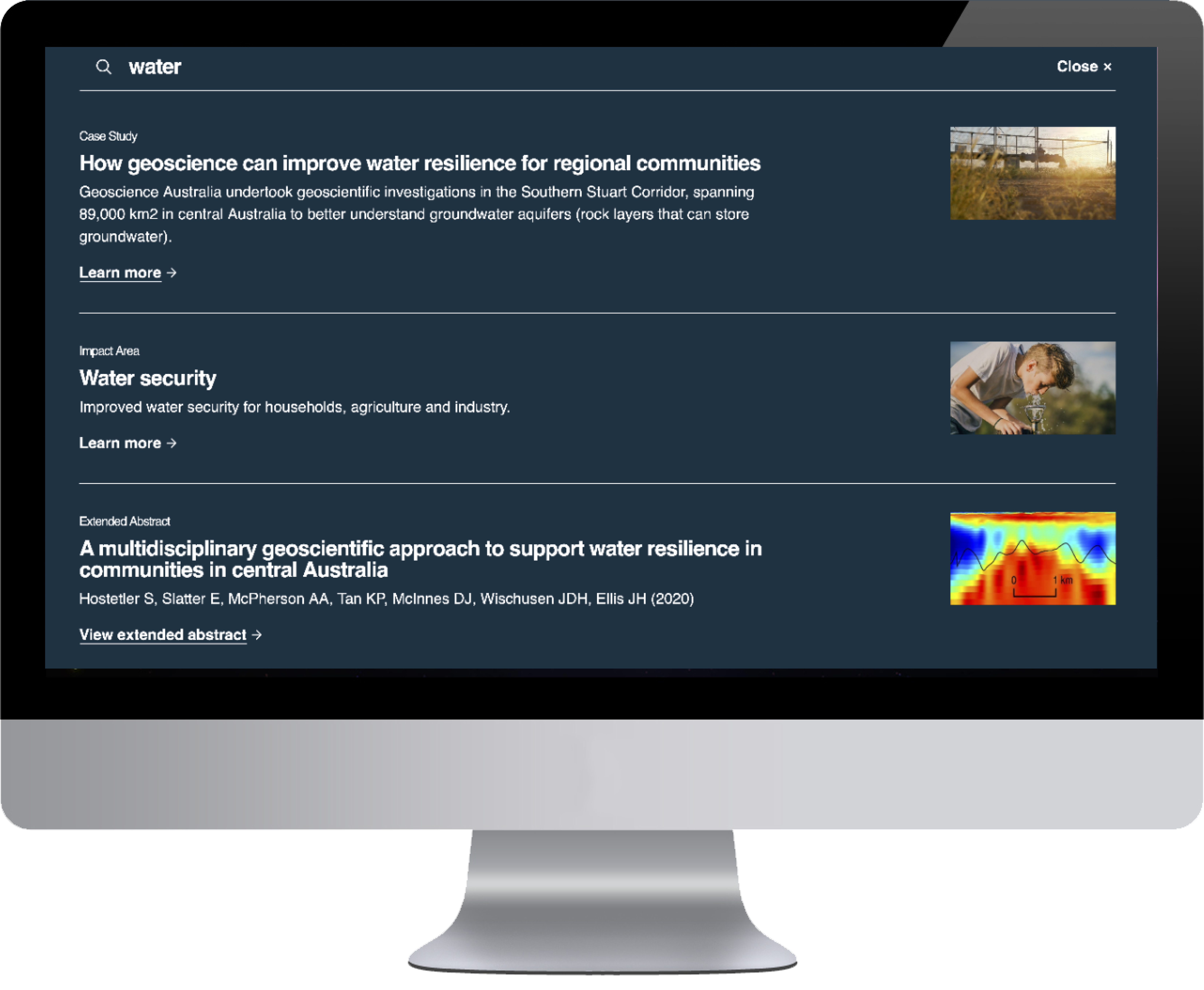 Desktop - EFTF - Top Fold - Search: Water