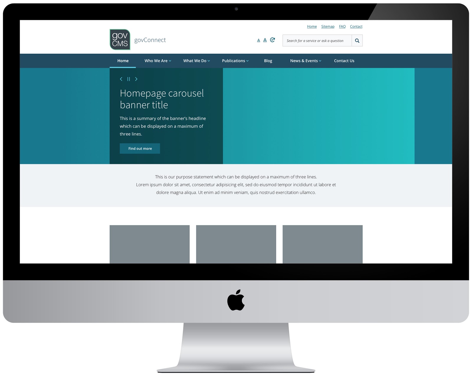 GovCMS - Top fold