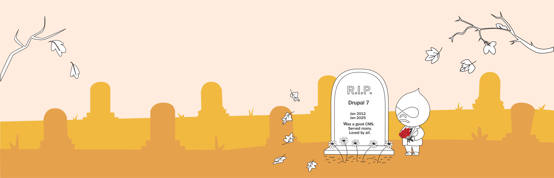 Banner - Drupal End-of-Life - Yellow #1