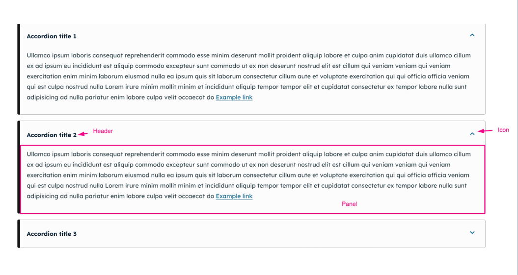 Accordion UI element