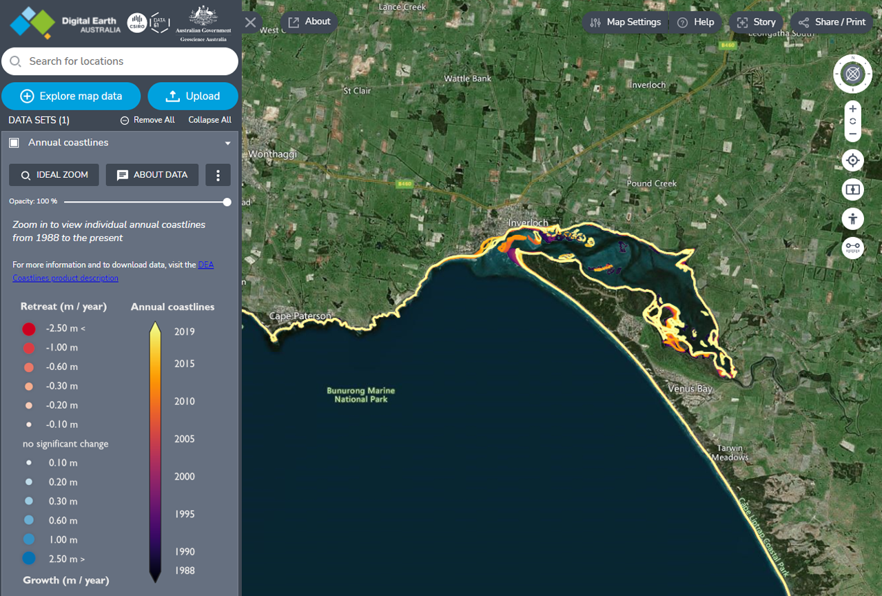 SCREENSHOT OF DEA MAP INTERFACE