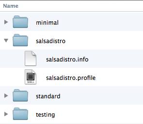 Drupal CMS - Salsa distro profile files init