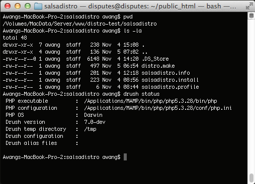 Drupal CMS - Profile files on console/terminal