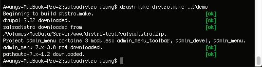 Drupal CMS - Drush make command