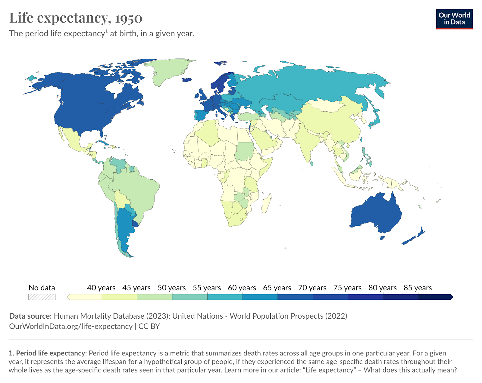 Life expectancy — 1900 to 2021