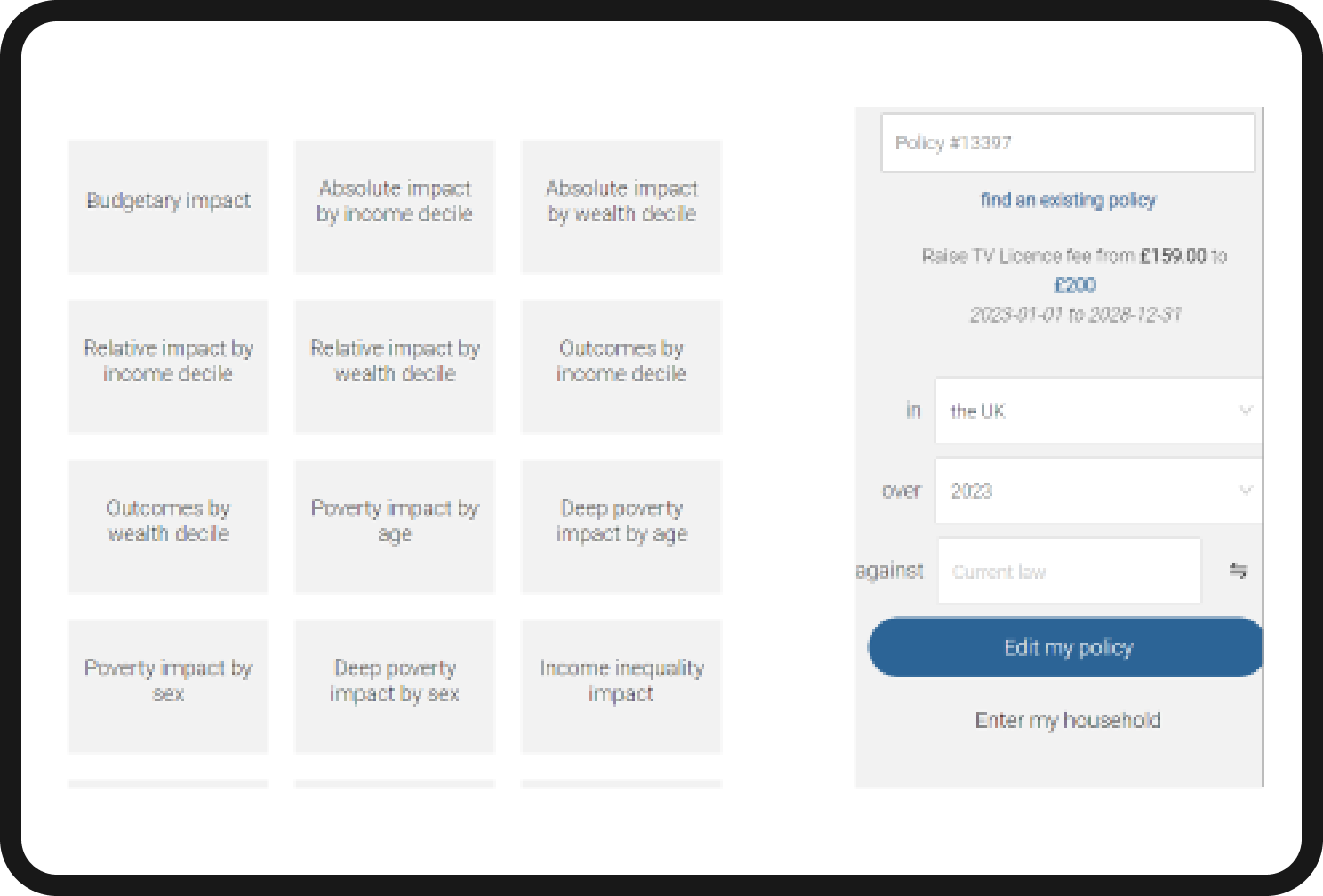PolicyEngine - TV licence fee