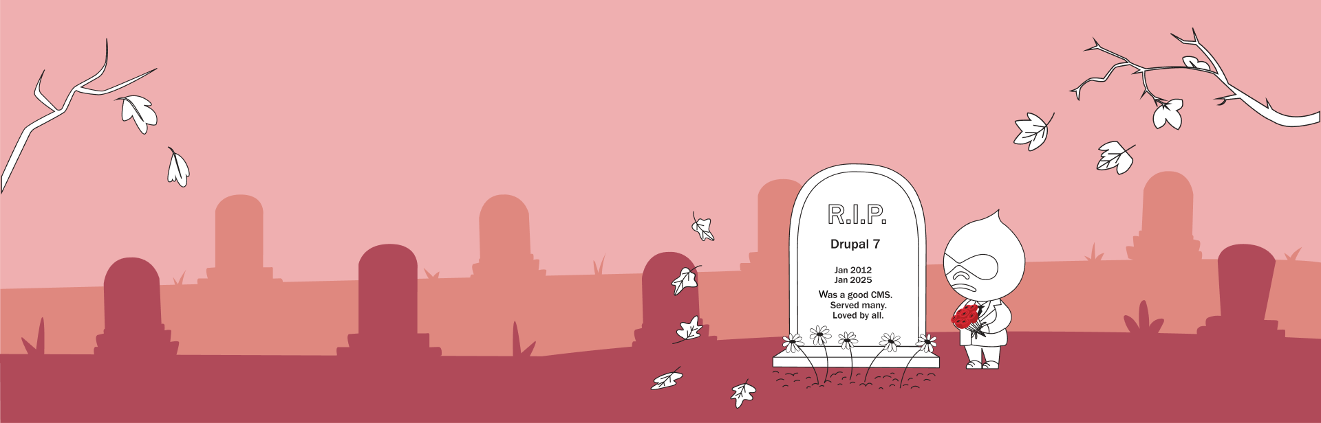 Banner - Drupal End-of-Life - Red #1