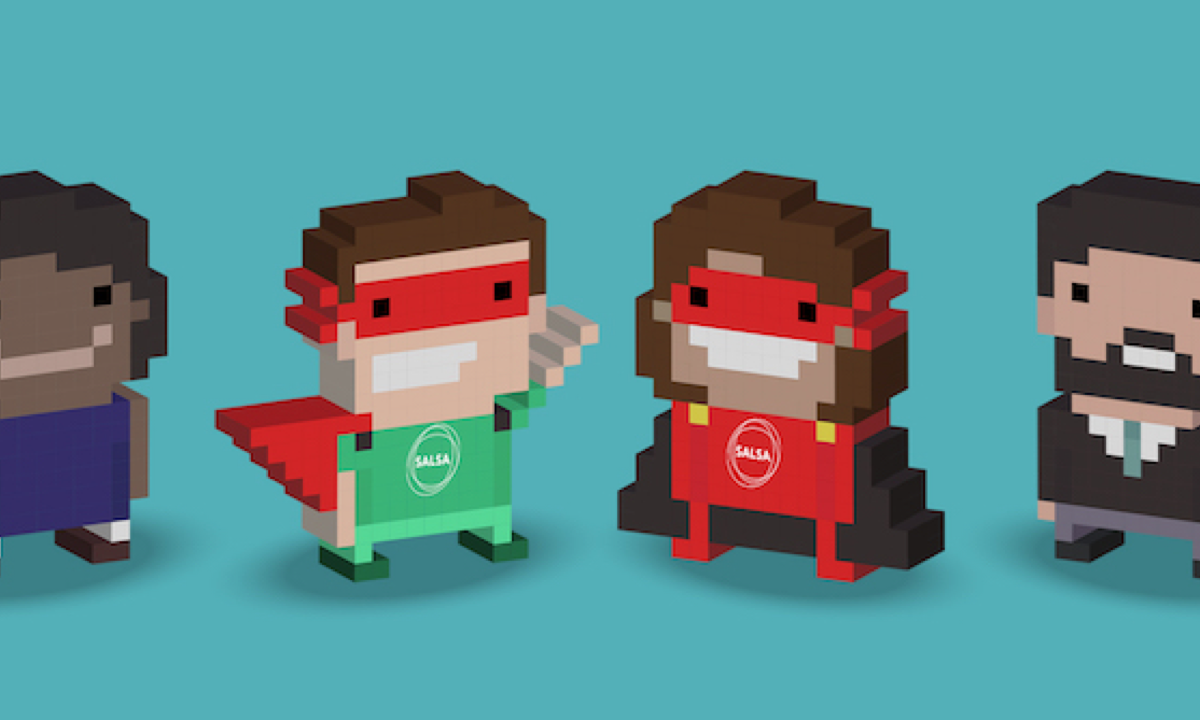 Pixel-art Salsarians