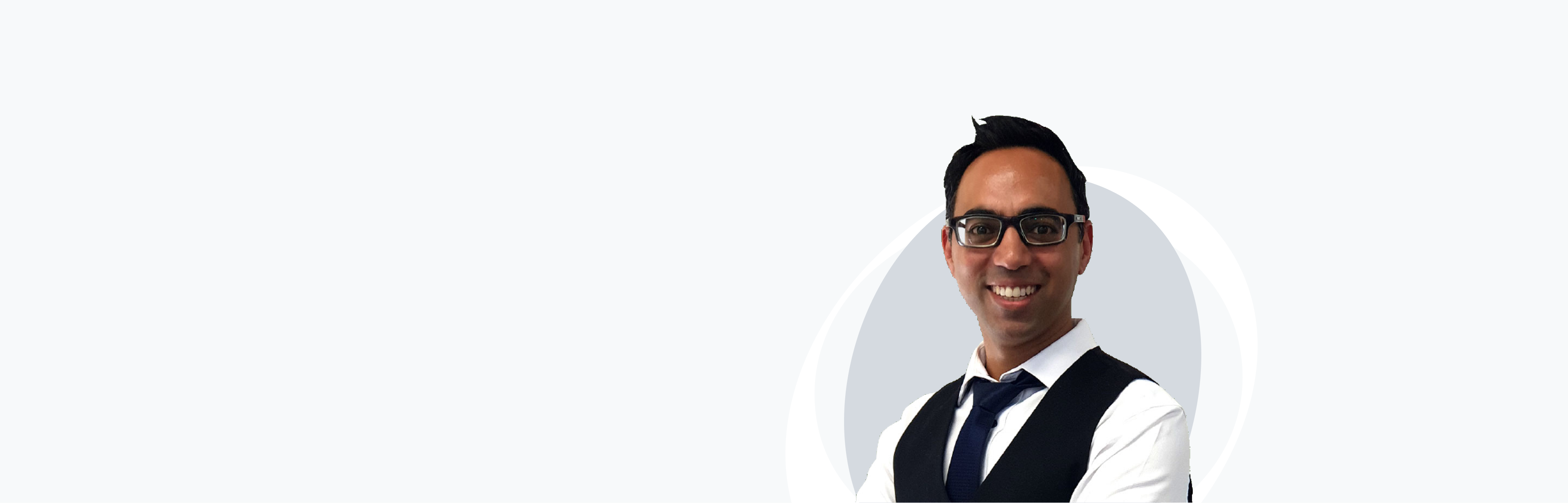 Banner image with photo of Akhil Bhandari