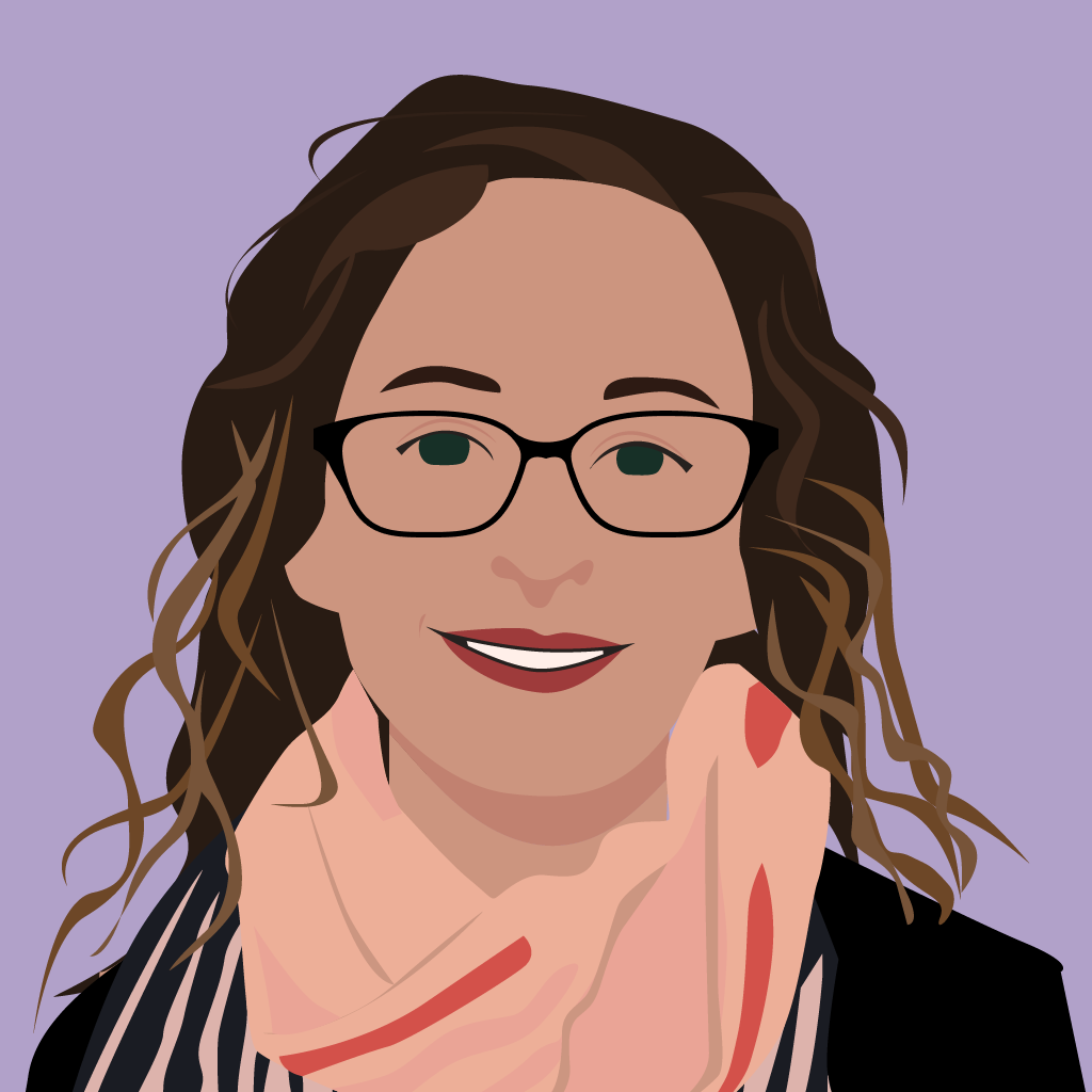 Caricature of Angela Rako