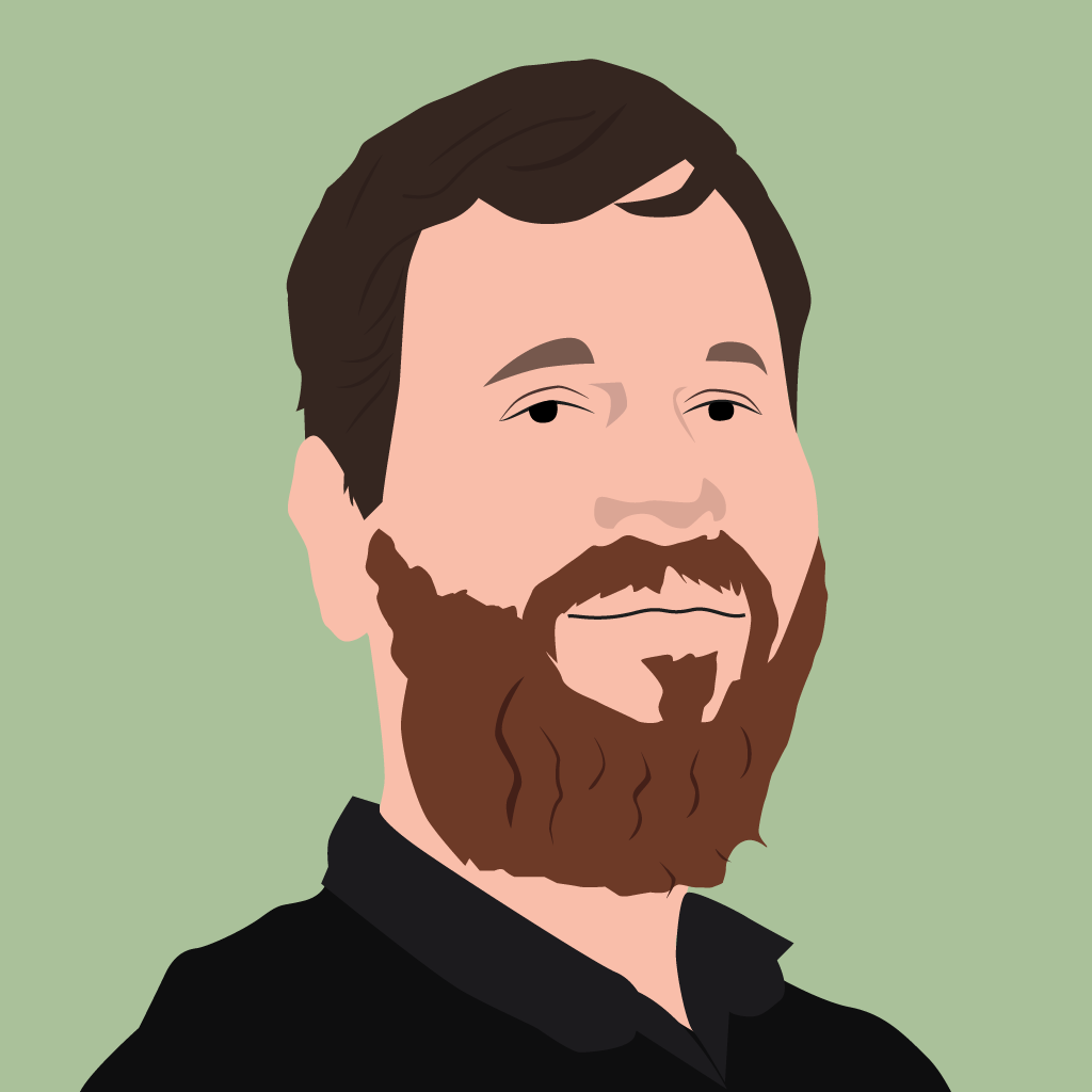 Caricature of Peter Anderson