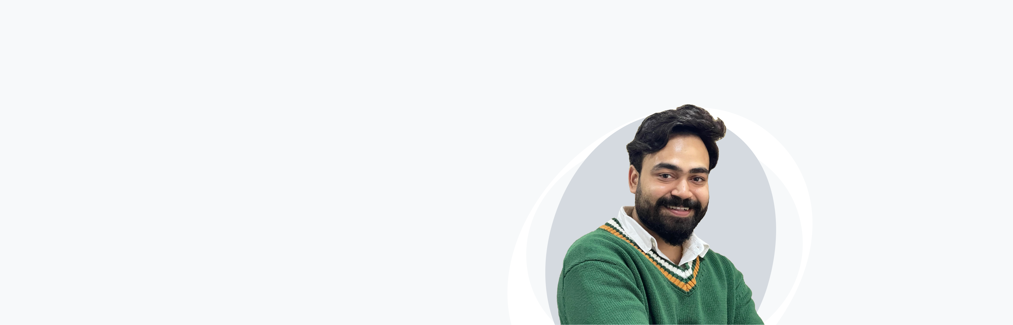 Banner image with photo of Gaurav Garg