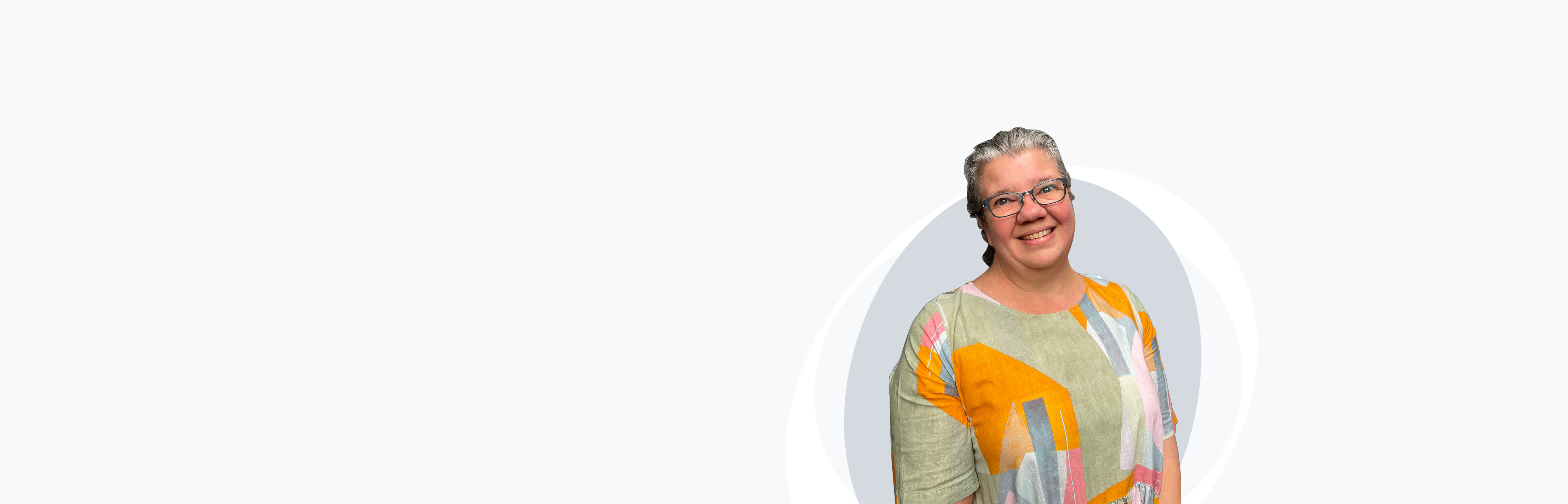 Banner image with photo of Kate Swayne