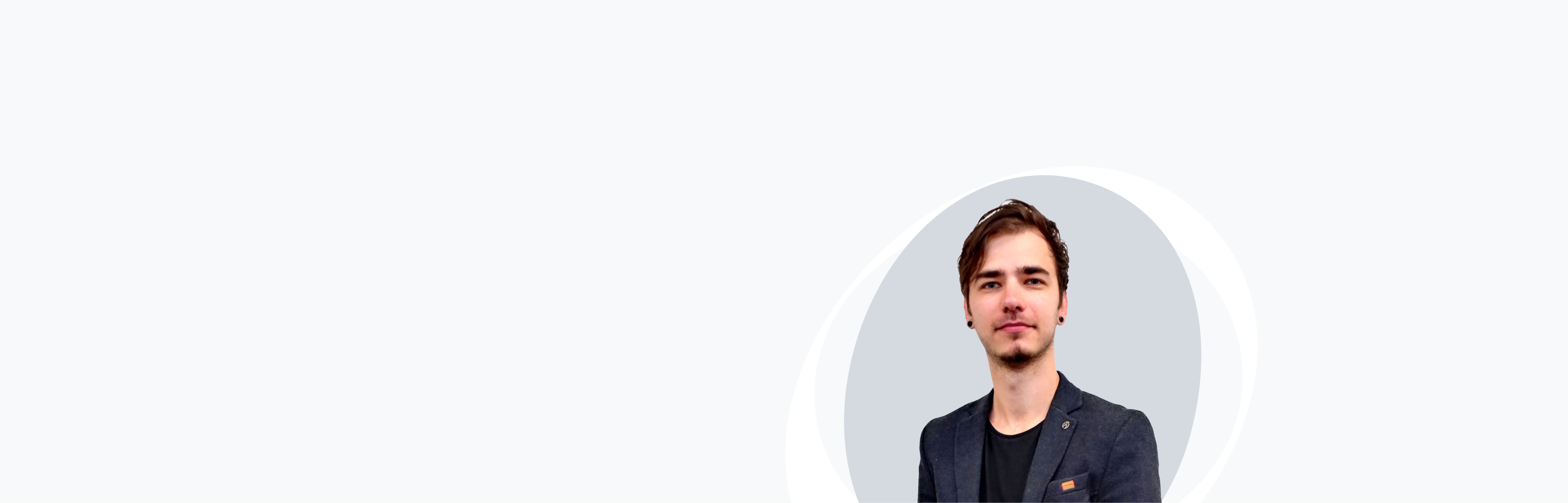 Banner image with photo of Roman Barbun