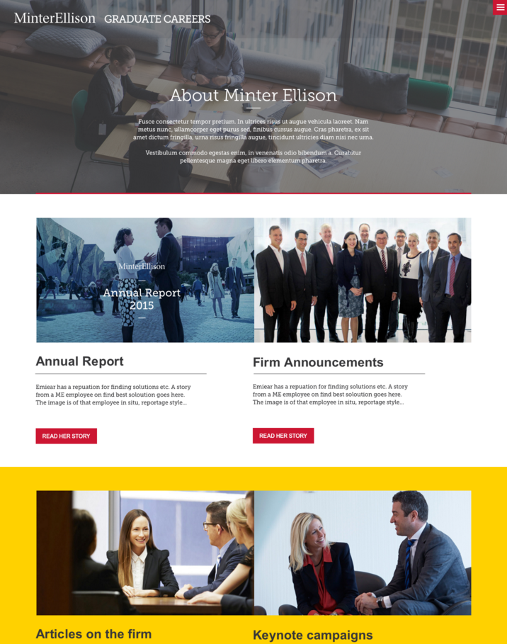 Minter Ellison Story Page